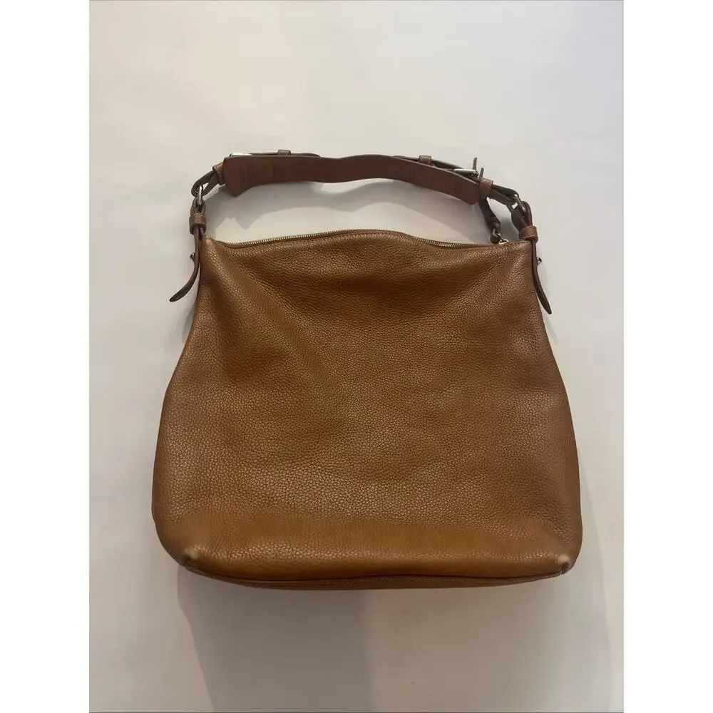 Dooney & Bourke Brown Dillen Large Zipper Pocket Sac Hobo Shoulder Bag Purse